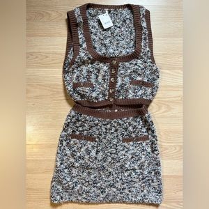 Free People Chalet Set Top / Skirt Size S NWT